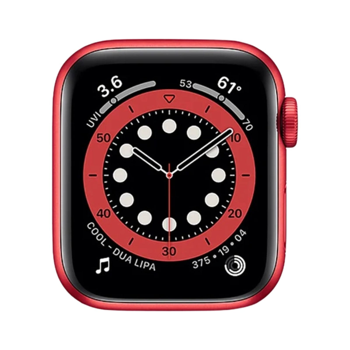 Apple Watch Series 6 (GPS, 40mm) Red Aluminium Case+ Black Strap