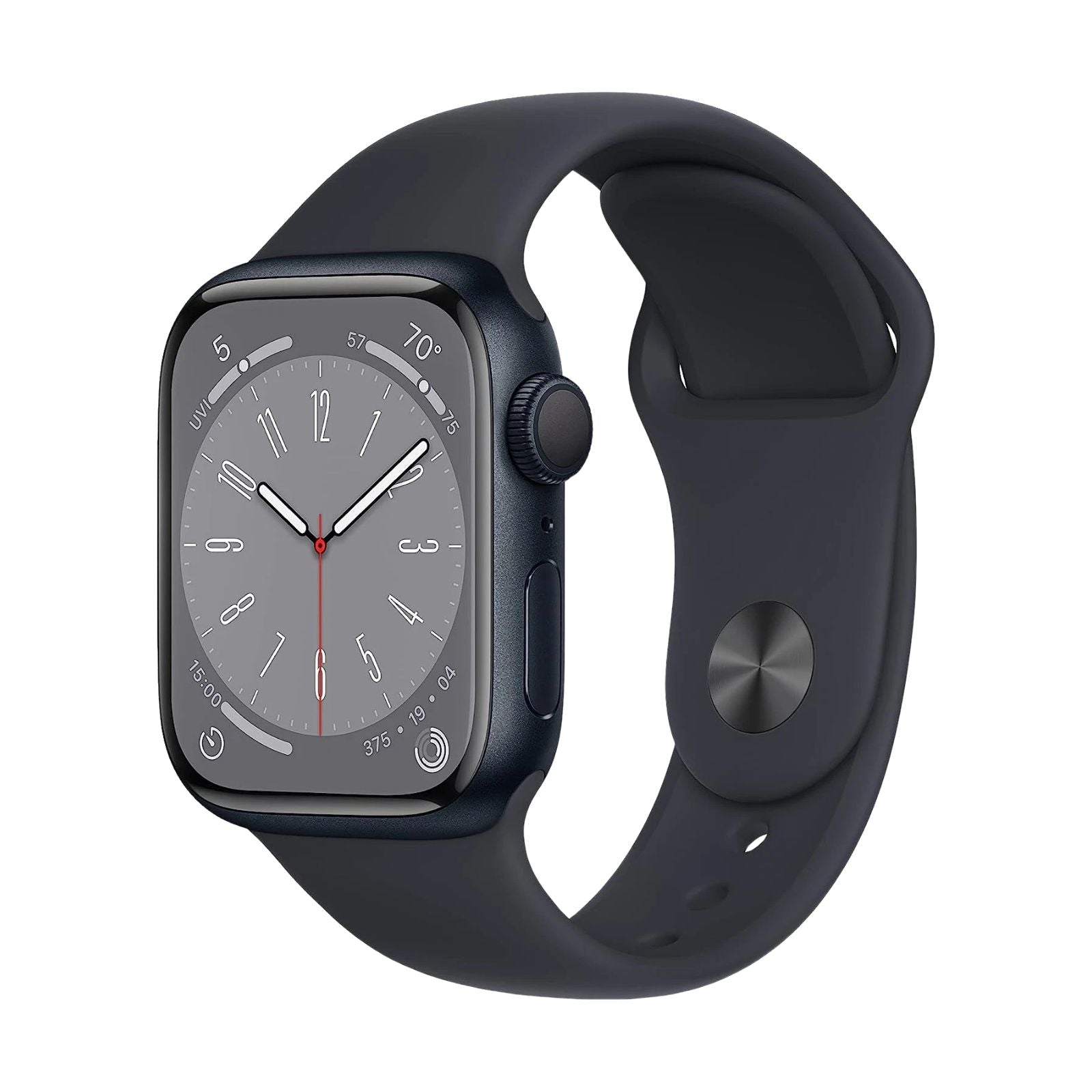 Apple Watch Series 8 (GPS, 45mm) Midnight Aluminium Case + Black Strap