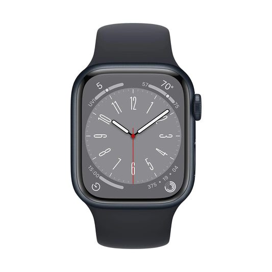 Apple Watch Series 8 (GPS, 45mm) Midnight Aluminium Case + Black Strap