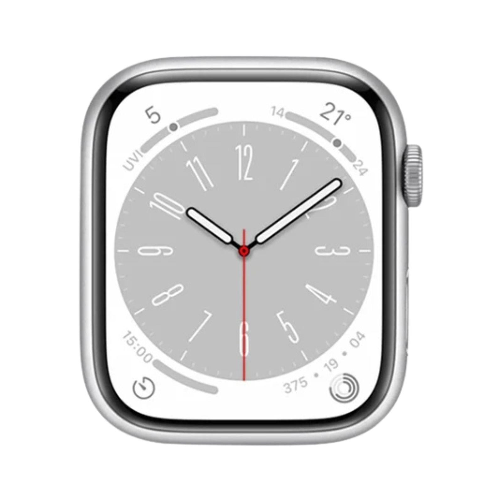 Apple Watch Series 8 (Cellular, 41mm) Silver Aluminium Case + White Strap