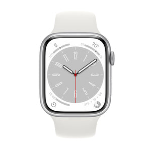 Apple Watch Series 8 (Cellular, 41mm) Silver Aluminium Case + White Strap