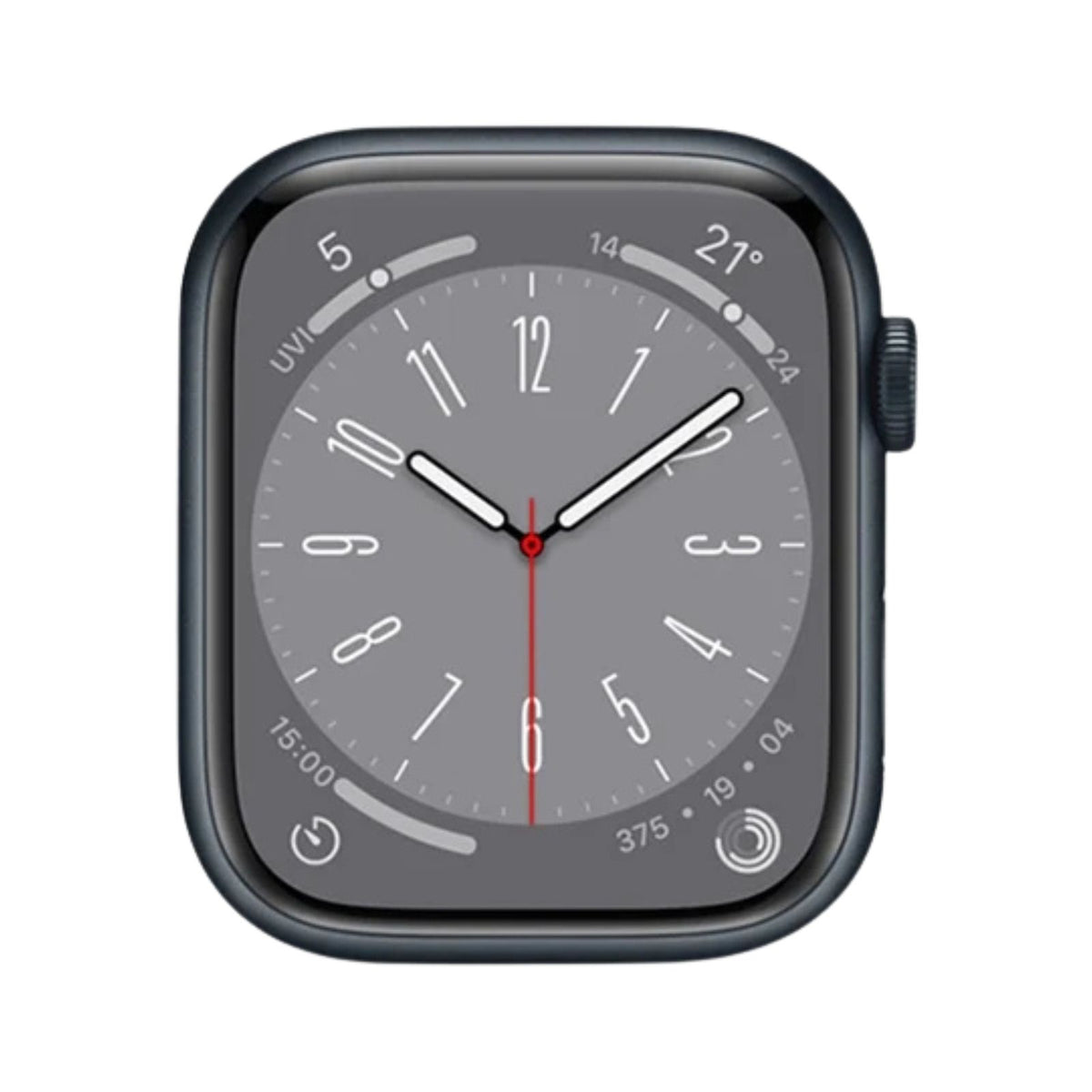 Apple Watch Series 8 (GPS, 41mm) Midnight Aluminium Case + Black Strap