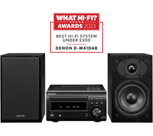 Denon DM-41DAB Wireless Hi-Fi Micro System DAB Radio Stereo - Black