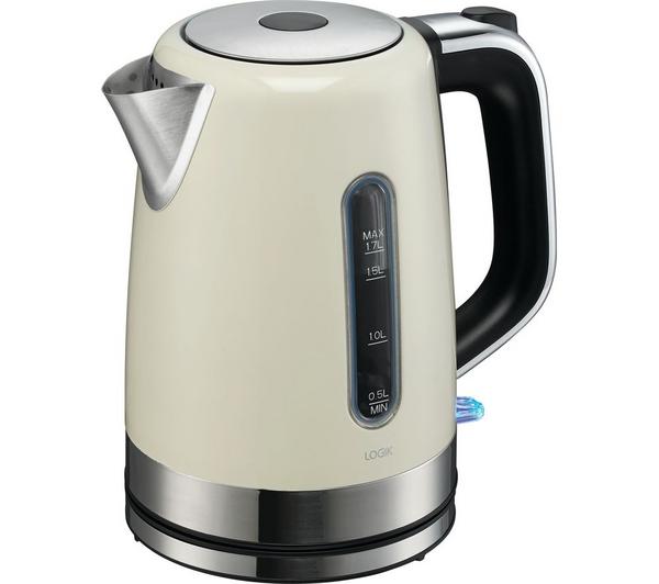 Logik L17SKW21 Electric Jug Kettle Fast Boil Kitchen Kettle - Cream