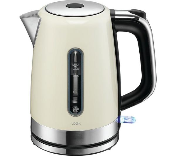 Logik L17SKW21 Electric Jug Kettle Fast Boil Kitchen Kettle - Cream