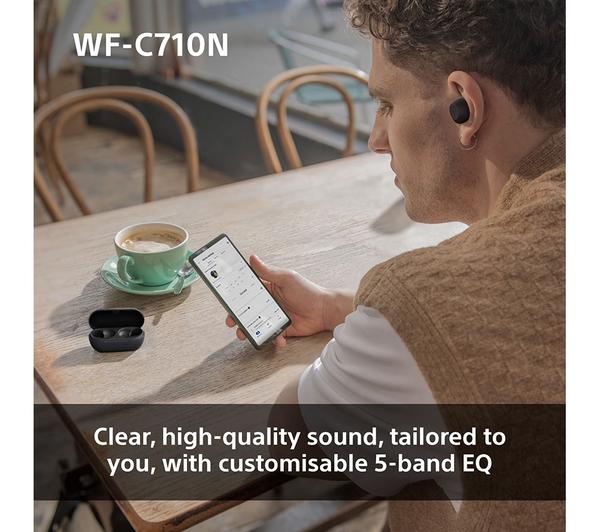 Sony WF-C710N Wireless Bluetooth Noise Cancelling Earbuds ANC - Glass Blue