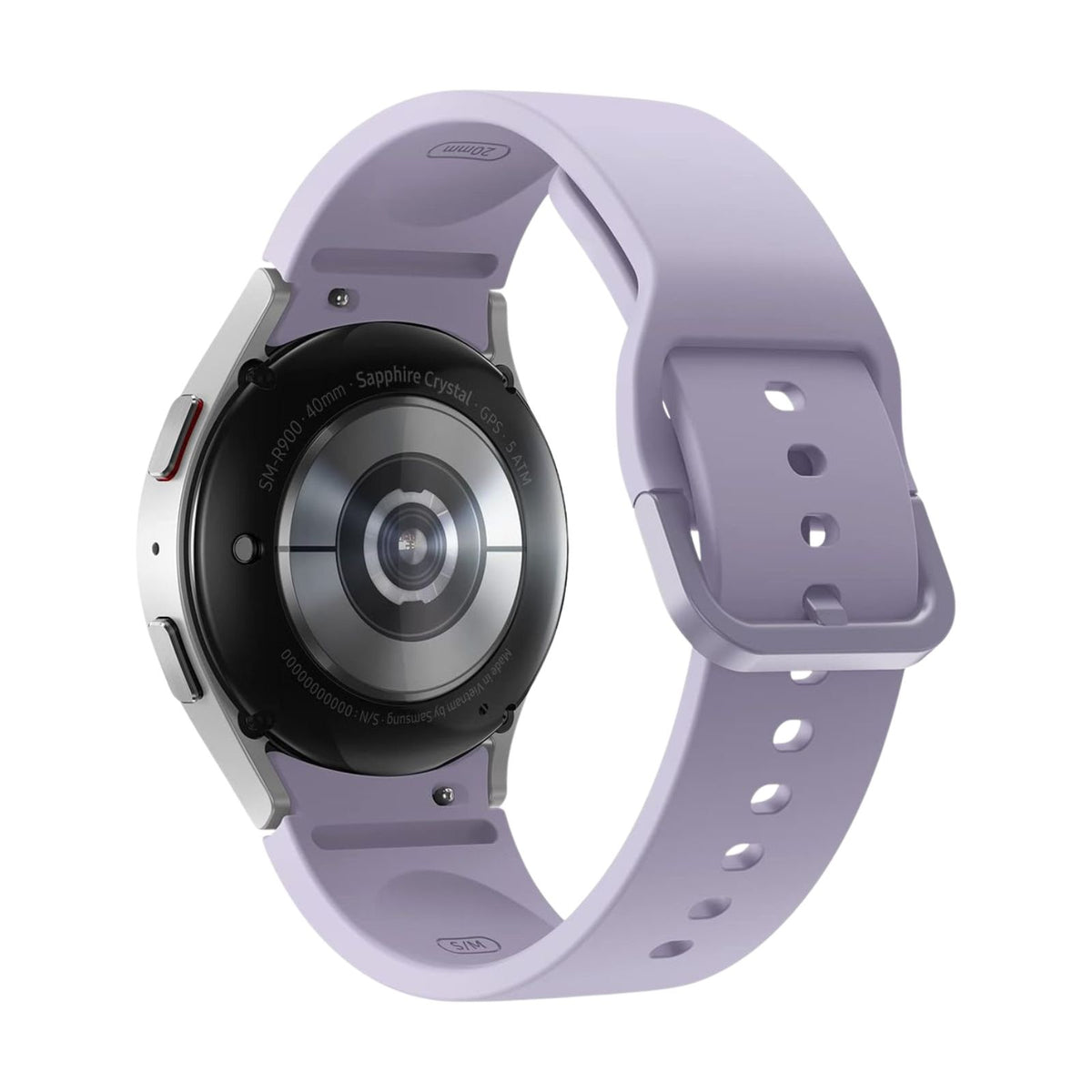 Samsung Galaxy Watch 5 (Bluetooth, 40mm) Silver Aluminium Case + Purple Strap