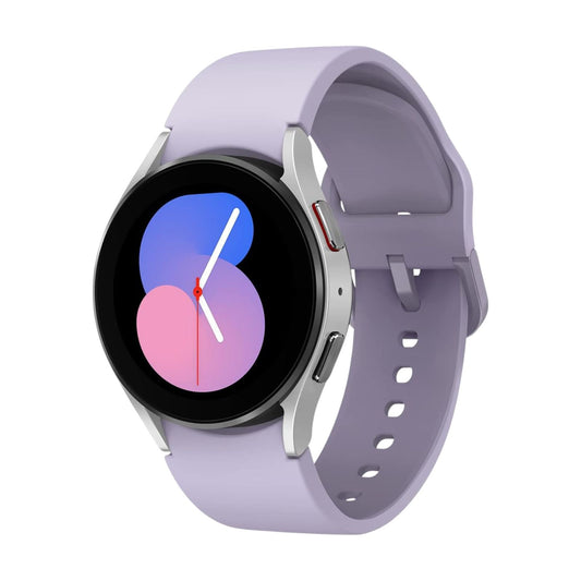 Samsung Galaxy Watch 5 (Bluetooth, 40mm) Silver Aluminium Case + Purple Strap