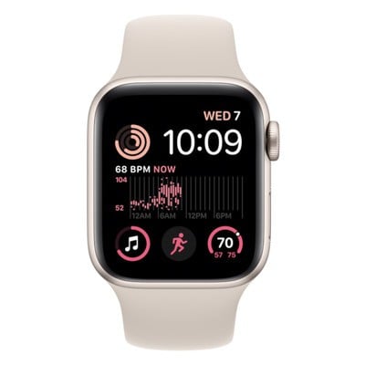 Apple Watch SE2 (GPS, 40mm) Starlight Aluminium Case + Starlight Strap