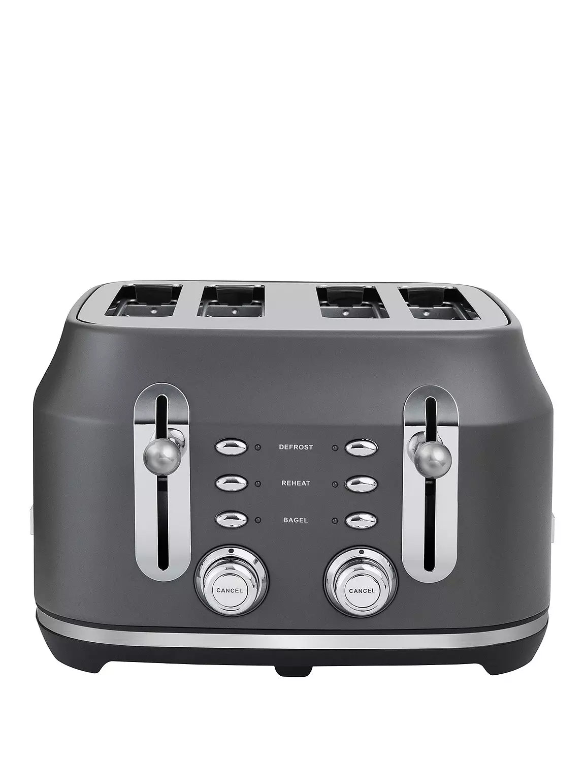 Rangemaster RMCL4S304GY Classic 4-Slice Toaster - Matt Grey