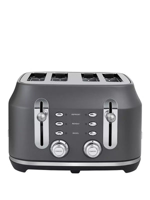 Rangemaster RMCL4S304GY Classic 4-Slice Toaster - Matt Grey