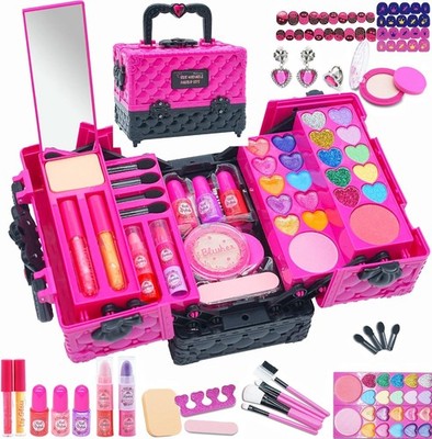 Kids Makeup Set 52PCS Washable Girls Toys Princess Play Make Up Age 4-12