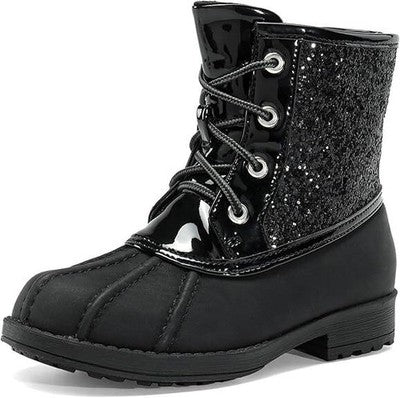 Dream Pairs Girls Glitter Ankle Boots Kbo212, Black Uk10