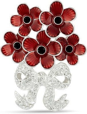 Royal British Legion Elizabeth Poppy Brooch FBA Remembrance Pin Gift Box