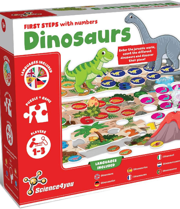 Dinosaurs - First Steps with Numbers - Games & Puzzle for ages 3+ - NEW - Rebx.co.uk