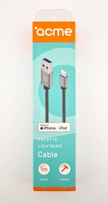 Acme Iphone Charging Cable - Usb-2.0 To Apple - 1M Black (Cb2021S) - Brand New