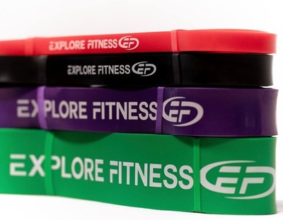 Explore Fitness Resistance Bands Set Pull Up Assist Stretch Mobility Rehab