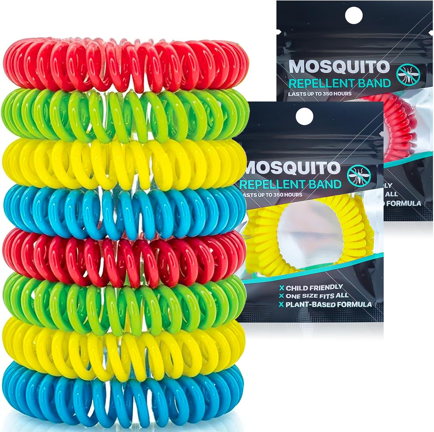 Mosquito Repellent Bracelets 10 Pack, Individually Wrapped Free Insect Repellent