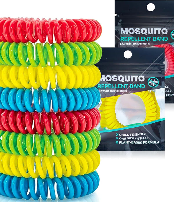 Mosquito Repellent Bracelets 10 Pack, Individually Wrapped Free Insect Repellent - Rebx.co.uk