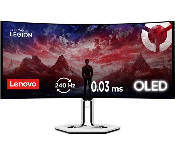 LENOVO Legion Pro 34WD-10 Quad HD 34" OLED Gaming Monitor - White
