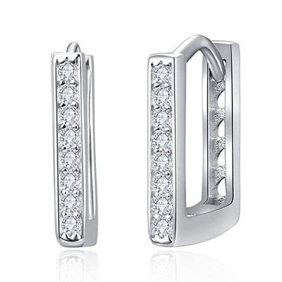 Sterling Silver Square Hoop Earrings for Men Jewellery Gift