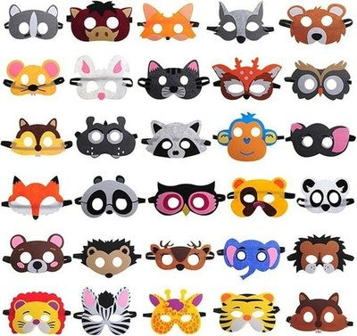 Dovetech 30-Piece Felt Masks - Party Favors & Costume Supplies