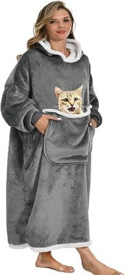 Birity Blanket Hoodie One Size - Super Soft Plush Oversized Jumper