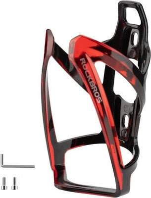 Rockbros Ultra-Light Bike Water Bottle Holder, Red & Black