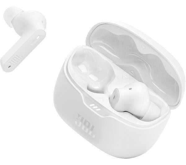 JBL Tune Beam Wireless Bluetooth Noise-Cancelling Earbuds - White