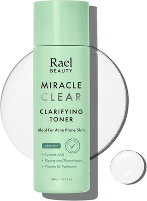 Rael Miracle Clear Clarifying Toner For Acne & Oily Skin - Vegan Skincare,150Ml