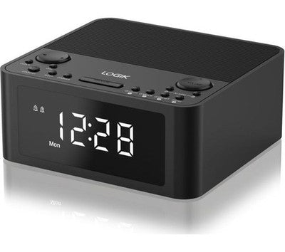 Logik LCRB25 FM Clock Radio - Black