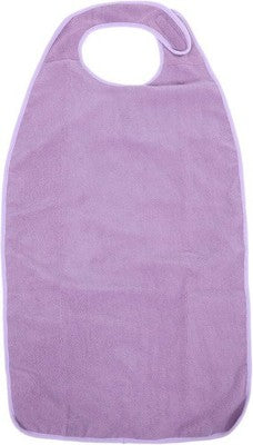 Doitool Adult Meal Bib Waterproof Washable Soft Towel Elderly Protector - Purple