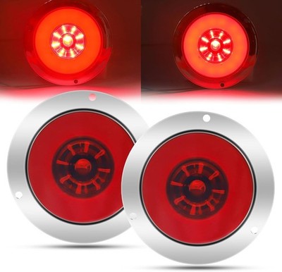 57LED Truck Trailer Tail Lights Pair Amber/White/Red Brake Turn Reverse