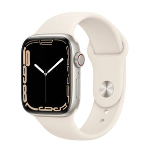Apple Watch Series 7 (GPS, 41mm) Starlight Case + Starlight Sport Band