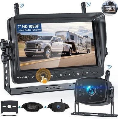 VASTEND M1 Pro Wireless Reversing Camera Kit 7in 1080P 4CH Radar Night