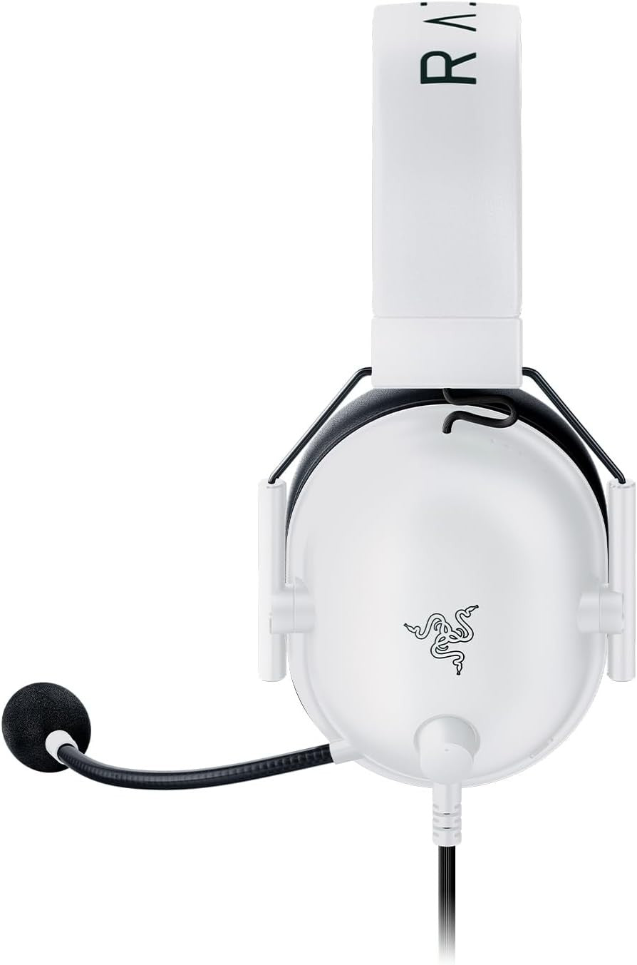 Razer BlackShark V2 X Wired Esports Headset - Triforce 50mm, 7.1, White
