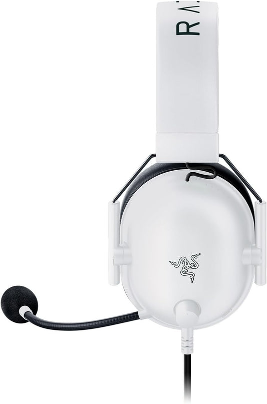 Razer BlackShark V2 X Wired Esports Headset - Triforce 50mm, 7.1, White