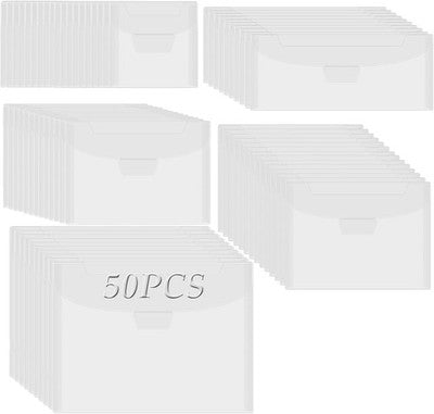 OTCRAFT 50x Clear Stamp & Die Storage Pockets 5 Sizes Resealable Plastic Bags