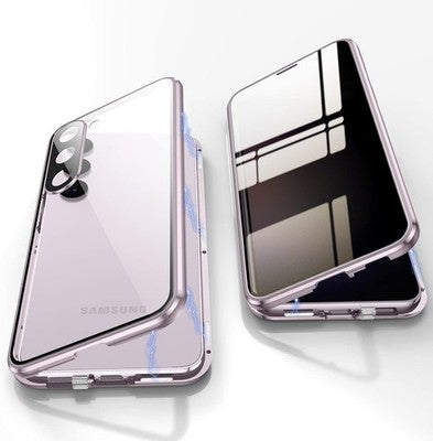 Jonwelsy Privacy Case Samsung Galaxy S23 Plus Magnetic Double Sided Green Cover