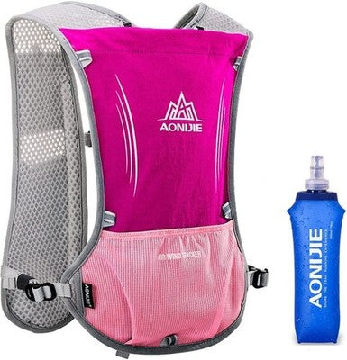 Hydration Pack Backpack 5L Breathable Lightweight Running Cycling Vest Pink