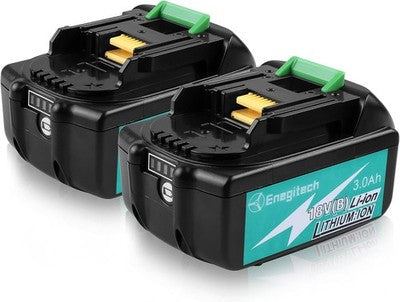 Enegitech BL1830B 18V 3000mAh Battery for Makita 2 Pack LED Indicator Tools