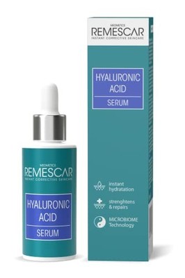 Remescar Hyaluronic Acid Face Serum 30ml Moisturising Fine Lines Wrinkles
