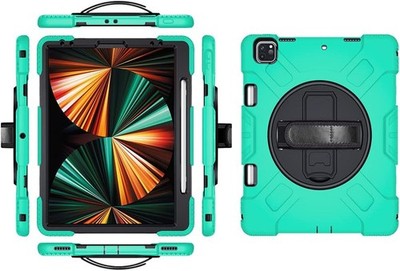 iPad Pro 12.9 Case 2018/2022 Jade Green 360 Rotating Hand Strap