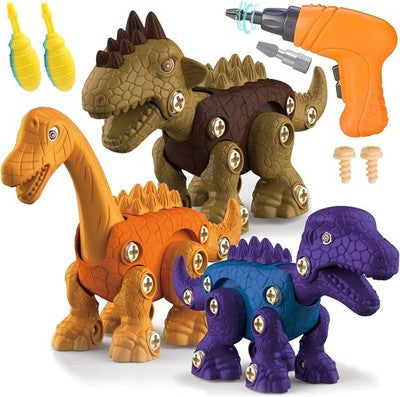 STAY GENT Take Apart Dinosaur Toys 3 Pack Electric Drill STEM Kids Age 3+