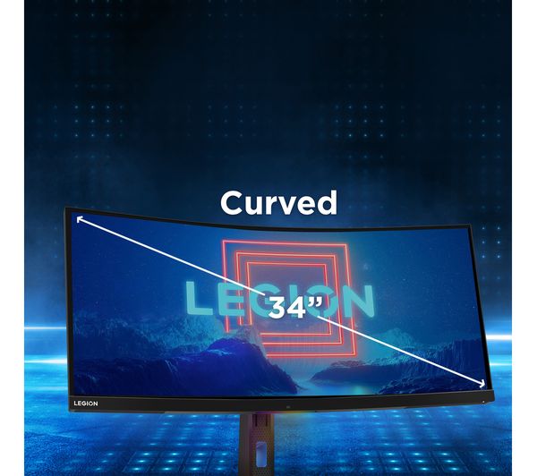 LENOVO Legion 34" Ultrawide Gaming Monitor - QHD (3440x1440), 165Hz