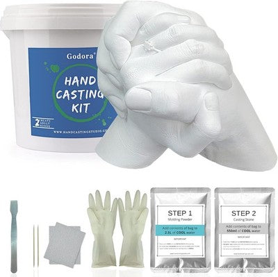 Godora Family Hand Casting Kit Couples Plaster Hand Moulding Kit Keepsake Set