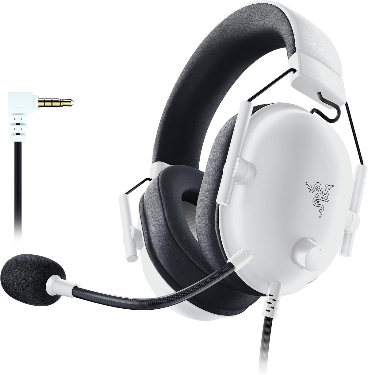 Razer BlackShark V2 X Wired Esports Headset - Triforce 50mm, 7.1, White