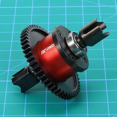 RCAWD Aluminium Center Diff Set 50T Spiral Gear for Arrma 1/7 1/8 6S Red