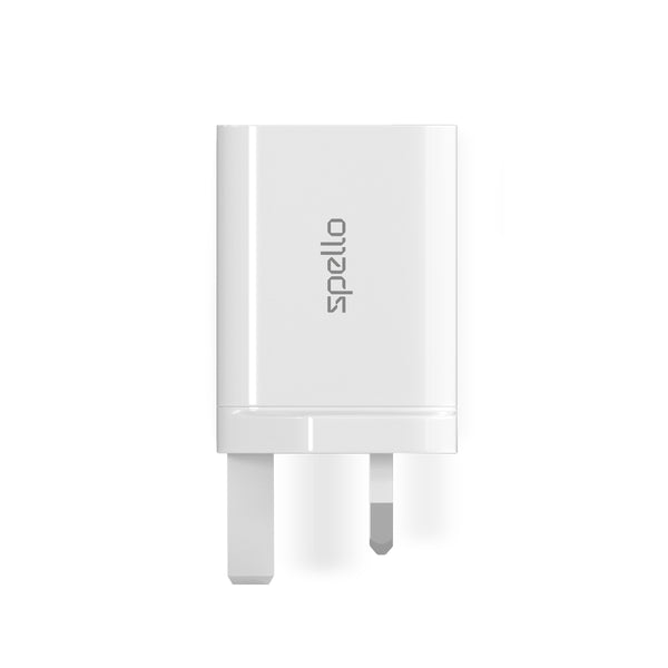 Spello USB-C Bundle, USB-C Cable & 20W PD Charger, 20W Power Delivery 1m - Rebx.co.uk