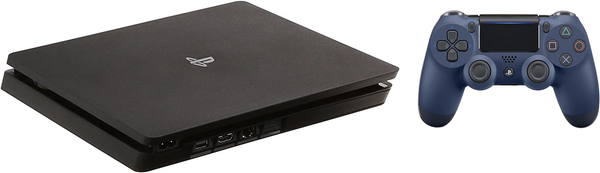 Sony PlayStation 4 500GB Console - Black with Blue Controller